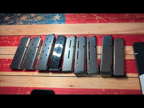 1911 7 \u0026 8 round Magazine review. Wilson Combat 47C-HV, ETM 500 C-HD, Vickers, ACT, SIG, COLT.