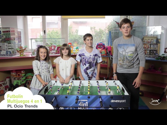 Vídeo relacionado con Leomark Mesa Multifuncional Multijuegos Futbolin Mesa de Juego 4 en 1 (futbolín, Billar, Tenis, Hockey) Buena Diversión para Niños Deporte Madera, Dimensiones: 82 x 43,5 x 20(A) cm