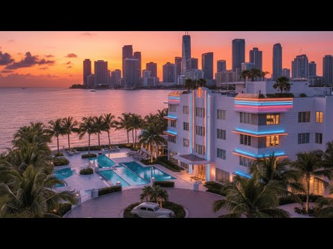 Billionaire's $190M Art Deco Wave Mansion in Miami | Oceanfront Neon Grandeur Tour