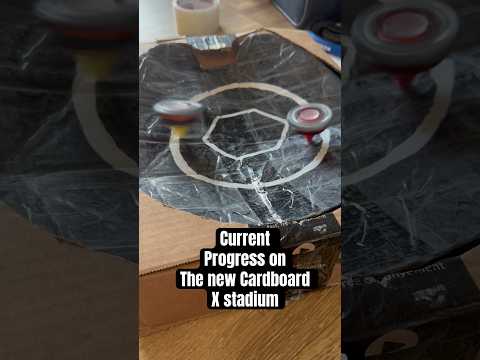 Progress on CARDBOARD BEY X STADIUM #beybattles #beyblades #beybladeburst