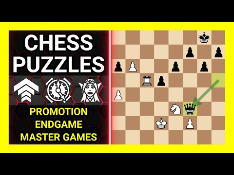 Chess Puzzles to Practice. Themes: Promotion, Endgame, Master games. Learn Chess