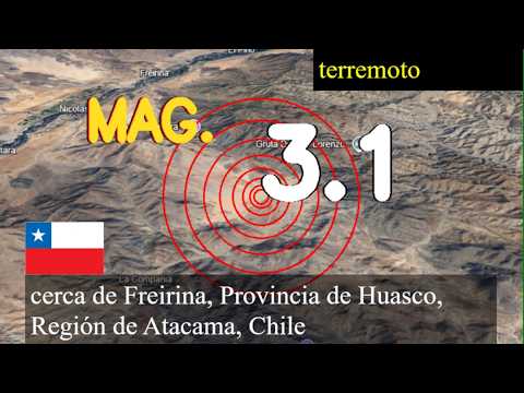 😱🚨  Terremoto cerca de Freirina, Provincia de Huasco, Región de Atacama, Chile actualizaciones en vi