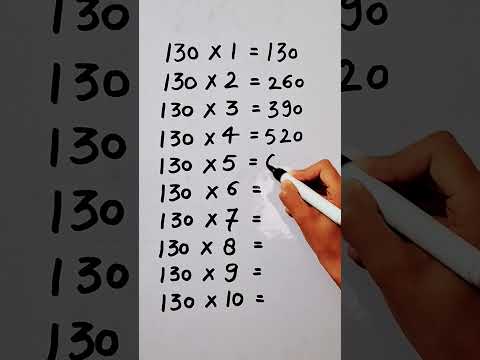 write the Table of 130 in 22 second only... #maths #mathstricks #hack  @study_care0