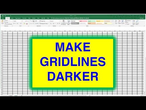How to make Gridlines Darker in Excel