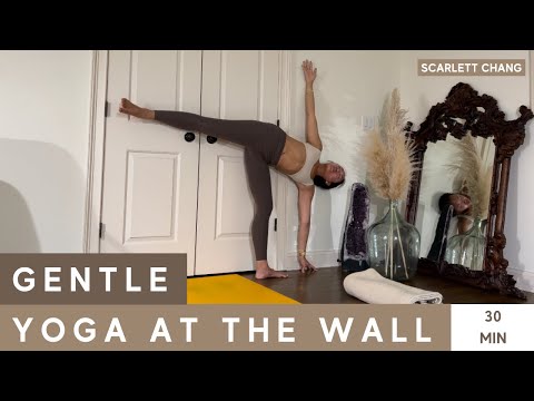 30 Minute Gentle Yoga at the Wall | Yoga with Scarlett