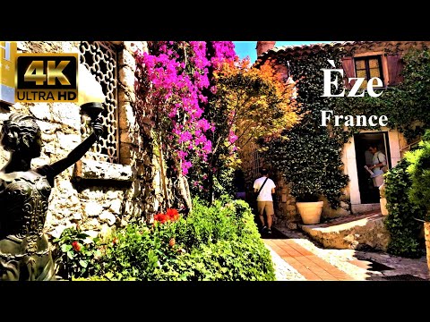 Eze - 🇫🇷 Most beautiful medieval village on the French Riviera [4K]