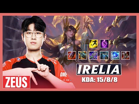 T1 Zeus Irelia vs Kennen | ZEUS ĐÁNH IRELIA CỰC CHÁY VẪN KO GÁNH NỔI TEAM - LoL Pro Replays