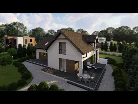 Z286 v1   Gotowy projekt domu z poddaszem użytkowym we współczesnym stylu do 175 m2