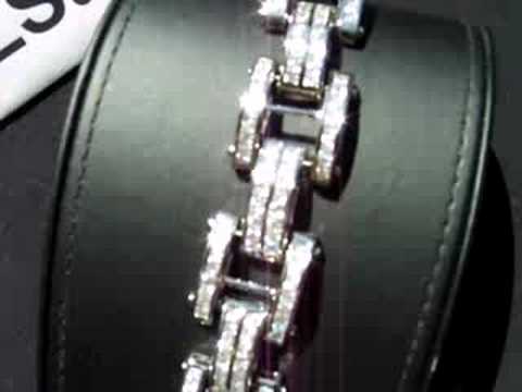 Link CZ White Diamond Bracelet