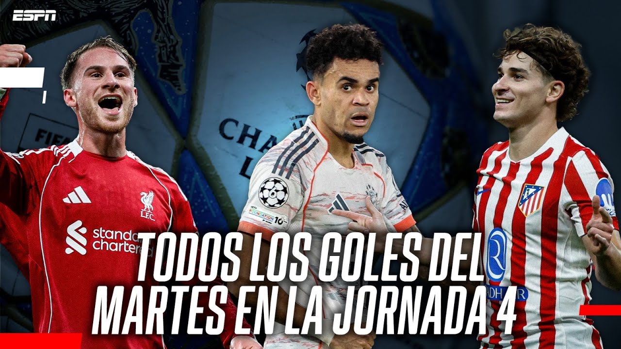 ¡TREMENDA JORNADA DE CHAMPIONS LEAGUE! TODOS LOS GOLES DEL MARTES EN LA FECHA 4 DE LA FASE LIGA