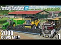 Setting up the Farm and Wheat Harvest | 2000 Cows Farm | Episode #1 | Farming Simulator 22