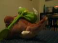 Kermit Pwns Crippled Dinosaur