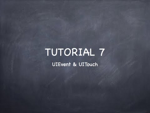 iOS Tutorial 7 "UIEvent & UITouch"