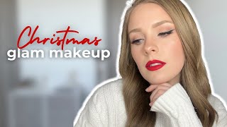 CLASSIC CHRISTMAS MAKEUP LOOK♥️🎄 | Makeup tutorial for beginners!!