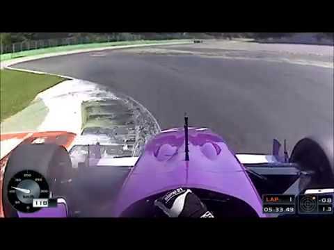 Easy Formula - Superleague Formula - Monza Onboard + tyre blowout