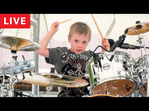 WIPE OUT - LIVE (6 year old Drummer)