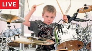WIPE OUT - LIVE (6 year old Drummer)
