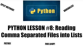 How To Read Comma Separated Files Into Lists Using Python