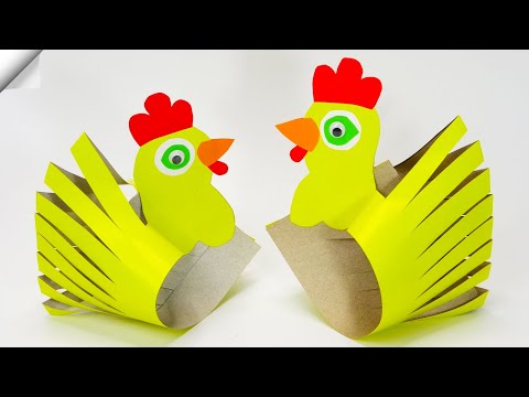 How to Make a Paper Chicken Easter paper Crafts Easy paper crafts