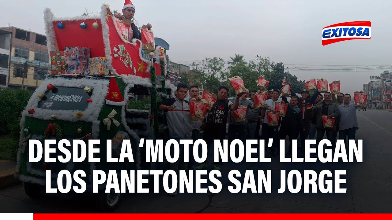 🔴🔵 'Sin Panetón no hay Navidad': Desde la 'Moto Noel' llegan los panetones San Jorge