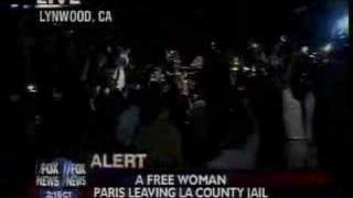 Paris Hilton walks free from Jail just after midnight