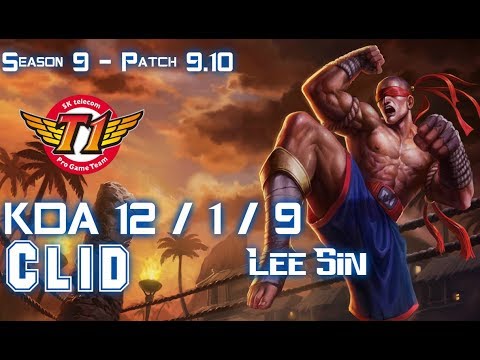 SKT T1 Clid LEE SIN vs KHA'ZIX Jungle - Patch 9.10 KR Ranked