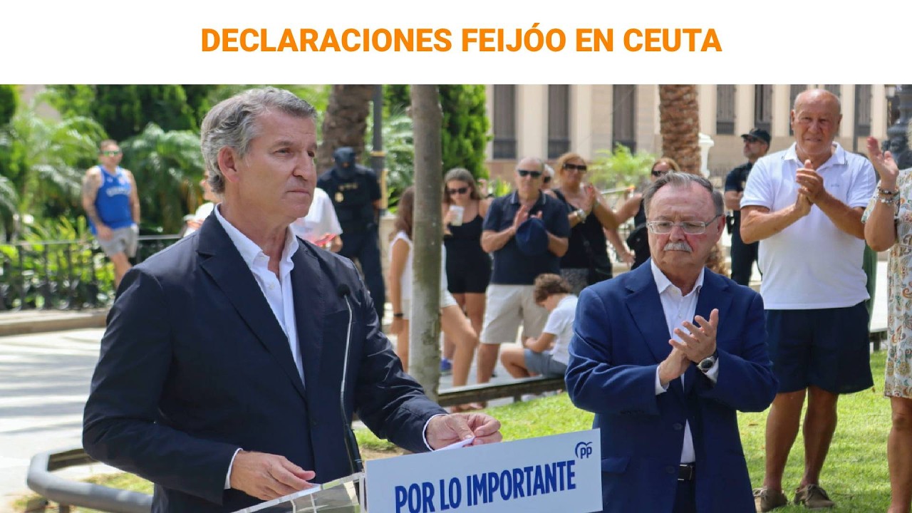 Declaraciones de Nuñez Feijóo tras su llegada a Ceuta | RTVE Noticias