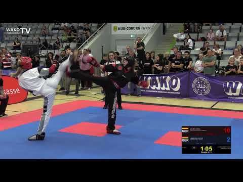 Deutsche Meisterschaft 2019 - Finale PF Jun.W -60 kg Kiara Mager vs Julija Linkruus