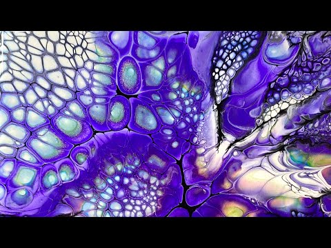(45) How I saved failed piece💜 Bloom & Swipe in one/Sheleeart/Fluid Art/Acrylic Pouring/フルイドアート