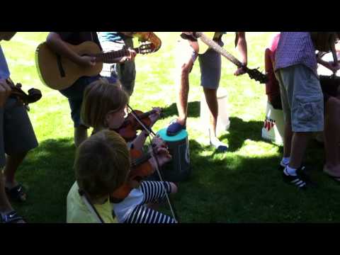 "Camptown Races" raids and conquers "I'm Yours," Ashland Fiddle Camp, Oregon