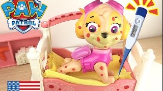Paw Patrol Skye is Feeling Sick with the Chicken Pox Chase and friends will help her feel  better