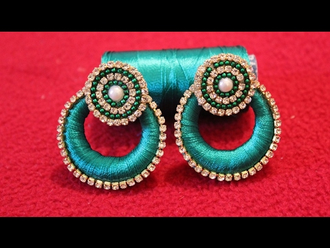 Simple and Beautiful Silk thread earrings/Chandbali Silk Thread Earrings