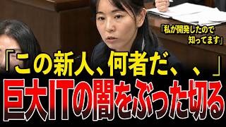 「この人、本当に新人か…？」巨大ITの問題点を突きまくる理系参政党議員に官僚もダンマリ【櫻井祥子】【国会中継】