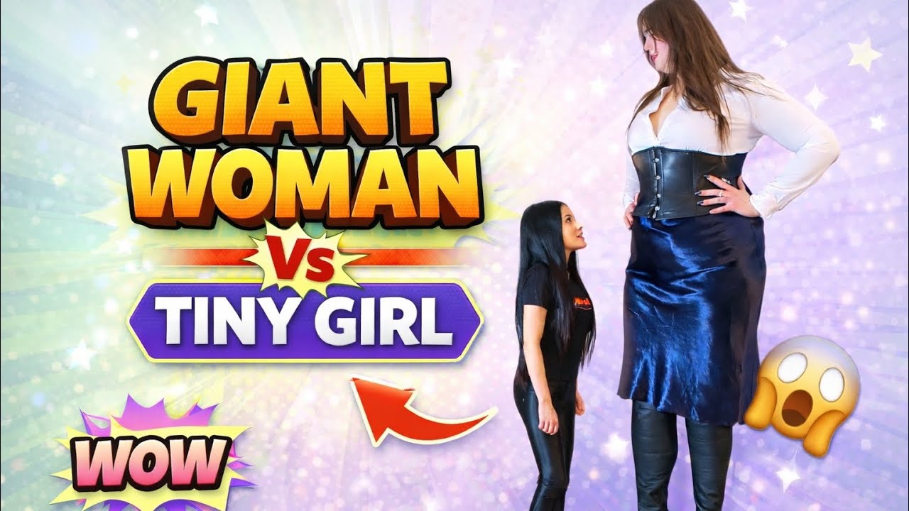 Giant Woman Height Comparison Tiny Midget Woman!