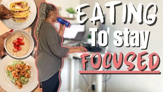 WHAT I EAT IN A DAY - as a girlie who works from home full time (trying to stay productive)