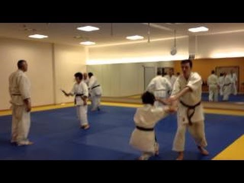 hiki taoshi to shomen ate kaeshi waza, Tomiki aikido reversal, counter
