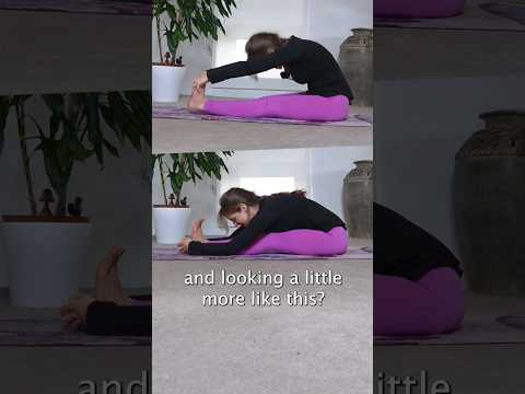 Transform your seated forward fold with 1 hack (Tip to improve Hamstring Flexibility). #yogatips