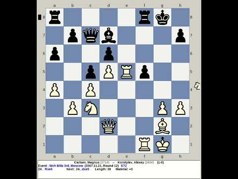 Carlsen, Magnus vs Korotylev, Alexey | World Blitz Chess 3rd 2007, Moscow Russia