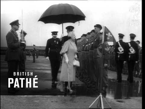 Queen Mother Reviews Manchester Regiment (1954)