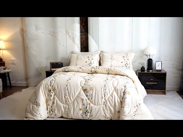 طقم غطاء لحاف سمرلاند قطن 100% بدون حشوة مزدوج برس...