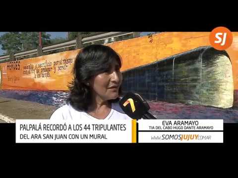 Palpalá recordó a los 44 tripulantes del ARA San Juan con un mural