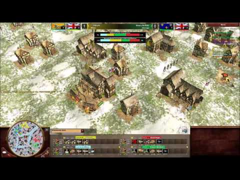 [AOE3] 2v2 Teamgame Casted Showmatch - Knuschelbar / Diarouga vs Uhlan / Mitoe w/ Edeholland & Veni