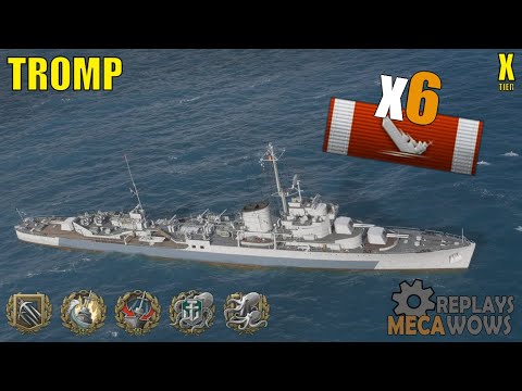 Destroyer Tromp 6 Kills & 231k Damage | World of Warships Gameplay