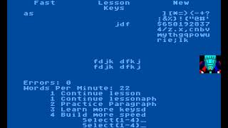 Atari 800 Game: Typing Tutor (1979 Atari)