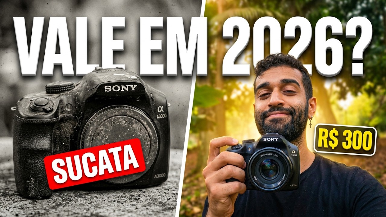 TESTEI a SONY A3000 por 30 dias 📸 vale em 2026?💥 #sony #a3000 #fotografia