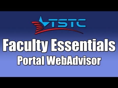 Faculty Essentials Portal Webadvisor