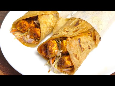 Street style paneer roll recipe | chatpata paneer wrap recipe