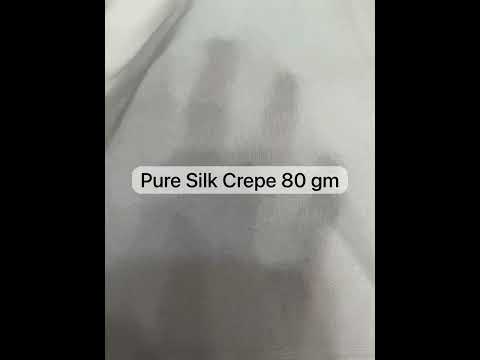 White Pure Silk Crepe Fabric