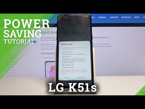 How to Use Power Saving Mode LG K51s – Save Battery Charge