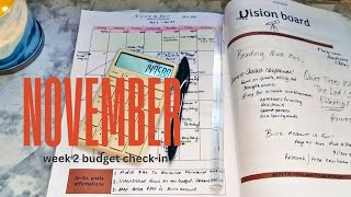 weekly budget check-in (Nov 9-15) highlights and new budget for week 3!